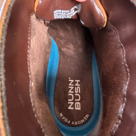 Nunn Bush Chukka Boot Size 11M Brown Leather Brogue Lace Up Lightweight Dress - Picture 5 of 11